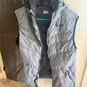 Gymshark Men's Silver Puffer Vest